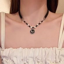Load image into Gallery viewer, Vintage Black Rope Butterfly Necklace Collarbone Chain Choker Alloy Butterfly Handmade Pendant Necklace For Lovers Women Spice Girls
