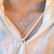 Load image into Gallery viewer, Crystal Angel Wings Stone of Moonlight Pendant Necklaces Ladies Girl Simple Y2K White Zircon Love Elegant Necklace Women Jewelry Chain of clavicle
