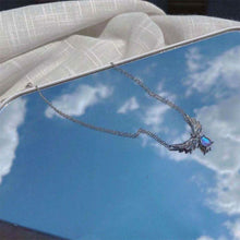 Load image into Gallery viewer, Crystal Angel Wings Stone of Moonlight Pendant Necklaces Ladies Girl Simple Y2K White Zircon Love Elegant Necklace Women Jewelry Chain of clavicle
