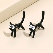 Load image into Gallery viewer, New Funny Small Black Cat Earring for Women Girl Fashion Cute Animal Kitten Earrings Fashion Party Festival Piercing Jewelry

