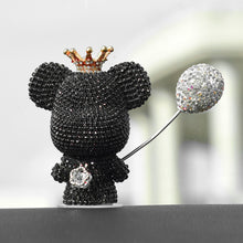 Load image into Gallery viewer, Cute Car Interior Decoration Rhinestone Bear Car Dashboard Doll Balloon Ornament Decoration for Room Decoration Desk Gift
