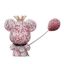 Load image into Gallery viewer, Cute Car Interior Decoration Rhinestone Bear Car Dashboard Doll Balloon Ornament Decoration for Room Decoration Desk Gift
