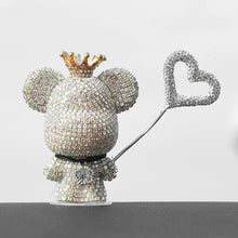 Load image into Gallery viewer, Cute Car Interior Decoration Rhinestone Bear Car Dashboard Doll Balloon Ornament Decoration for Room Decoration Desk Gift
