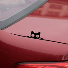 Load image into Gallery viewer, Universal Surprise Cat Peeking Car Stickers Decal Vinyl Black/White Funny Cat Car Styling Decoration Accessories
