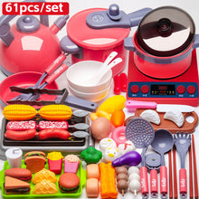 Load image into Gallery viewer, 20/51/61Pcs Kids Play Kitchen Set Pretend Play Cooking Toys Set Toys Playset For Toddlers Toy Pots And Pans For Kids Kitchen

