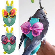 Load image into Gallery viewer, Cute Butterfly Birds Flight Suit with Bow Tie Parrot Diaper Flight Suit Diaper Clothes Parakeet Pigeon Medium Large Pet Bird
