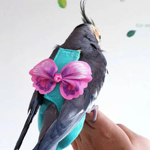 Load image into Gallery viewer, Cute Butterfly Birds Flight Suit with Bow Tie Parrot Diaper Flight Suit Diaper Clothes Parakeet Pigeon Medium Large Pet Bird
