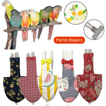 Load image into Gallery viewer, Japanese Style Sakura Birds Flight Suit with Bow Tie Parrot Diaper Flight Suit Diaper Clothes Parakeet Pigeon Medium Large Pet Bird

