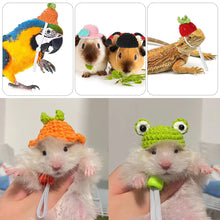 Load image into Gallery viewer, Pet Hamster Budgerigar Cockatiel Peony Parrot Bird Hat Wool Crochet Knitted Parrot Hat Small Animals Mini Hat Birds Toys
