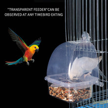 Load image into Gallery viewer, Bird Cage Feeder Parrot Birds Water Hanging Bowl Parakeet Feeder Box Pet Cage Plastic Food Container Bird Supplies
