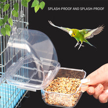 Load image into Gallery viewer, Bird Cage Feeder Parrot Birds Water Hanging Bowl Parakeet Feeder Box Pet Cage Plastic Food Container Bird Supplies
