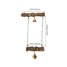 Load image into Gallery viewer, Bird Parrot Wooden Stand Playstand with Bell Cage Sleeping Stand Play Toys for Parakeets Parrot Birds Swing Toy
