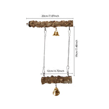 Load image into Gallery viewer, Bird Parrot Wooden Stand Playstand with Bell Cage Sleeping Stand Play Toys for Parakeets Parrot Birds Swing Toy
