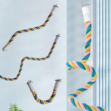 Load image into Gallery viewer, Parrot Bird Standing Toys Cotton Rope Colorful Toy Chew Perches for Bird Cage Standing Woven Rope Bird Accessories Parrot Toys
