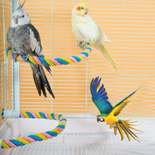 Load image into Gallery viewer, Parrot Bird Standing Toys Cotton Rope Colorful Toy Chew Perches for Bird Cage Standing Woven Rope Bird Accessories Parrot Toys
