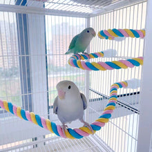 Load image into Gallery viewer, Parrot Bird Standing Toys Cotton Rope Colorful Toy Chew Perches for Bird Cage Standing Woven Rope Bird Accessories Parrot Toys
