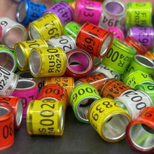 Load image into Gallery viewer, 10/50Pcs 2024 Years Pigeons Foot Ring 8x11mm Pigeons Foot Ring Parrots Leg Rings Birds Training Tool with Nnumbers
