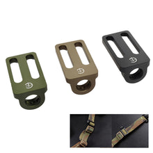 Load image into Gallery viewer, 1 Inch Double Point Function Rope Transfer Single Point Function Rope Transfer Seat Portable CNC Aluminum Alloy Quick Release QD Strap Buckle
