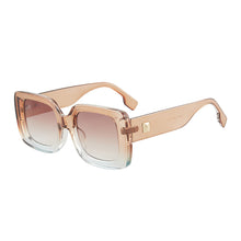 Load image into Gallery viewer, 1PC Stylish Retro Square Framed Sunglasses UV400 Ultraviolet-Proof Protection Sunglasses With Rice Nail Decoration Outdoor Cycling Travel Glasses
