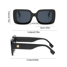 Load image into Gallery viewer, 1PC Stylish Retro Square Framed Sunglasses UV400 Ultraviolet-Proof Protection Sunglasses With Rice Nail Decoration Outdoor Cycling Travel Glasses
