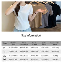 Load image into Gallery viewer, Women Slimming Fit T-shirt Summer O-neck Short Sleeve Shirts All-match Basic Tops Casual Simplicity Shirt
