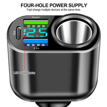 Load image into Gallery viewer, 22.5W/PD30W/PD30W+66W Car Charger Fast Charging Lighter Splitter Type-C PD QC3.0 USB Port Universal For Phone Camera Dashcam Fan
