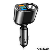 Load image into Gallery viewer, 22.5W/PD30W/PD30W+66W Car Charger Fast Charging Lighter Splitter Type-C PD QC3.0 USB Port Universal For Phone Camera Dashcam Fan
