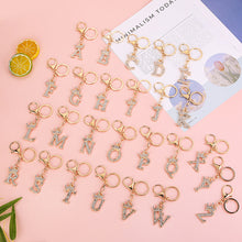 Load image into Gallery viewer, Crystal Crown 26 Letter Rhinestone Keychain Charm Gold Plated Key Ring Bag Car Key Chains DIY Accessoreis For Women
