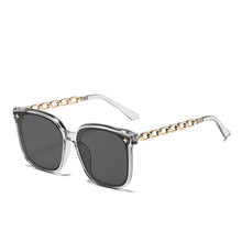 Load image into Gallery viewer, 1Pc Cool Gold Chain Oversized Square Sunglasses for Women UV400 Anti Radiation Vacation Driving Eyewear Ornaments
