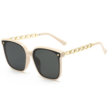 Load image into Gallery viewer, 1Pc Cool Gold Chain Oversized Square Sunglasses for Women UV400 Anti Radiation Vacation Driving Eyewear Ornaments
