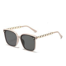 Load image into Gallery viewer, 1Pc Cool Gold Chain Oversized Square Sunglasses for Women UV400 Anti Radiation Vacation Driving Eyewear Ornaments
