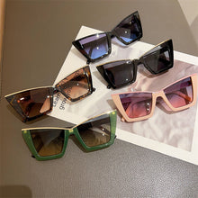 Load image into Gallery viewer, 1Pcs Square Sunglasses Woman Black Cat Eye Designer UV400 Sun Glasses Female Travel Driver Gradient Fashion
