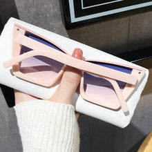 Load image into Gallery viewer, 1Pcs Square Sunglasses Woman Black Cat Eye Designer UV400 Sun Glasses Female Travel Driver Gradient Fashion
