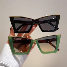 Load image into Gallery viewer, 1Pcs Square Sunglasses Woman Black Cat Eye Designer UV400 Sun Glasses Female Travel Driver Gradient Fashion
