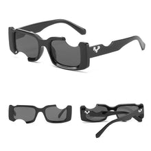 Load image into Gallery viewer, 1Pcs Retro Broken Frame Sunglasses Unisex Luxury Sun Glasses Men Fashion Rectangle Jelly Sunglasses with Metal Hinges UV400
