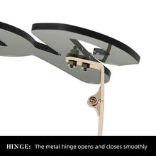 Load image into Gallery viewer, 1Pcs Luxury Frameless 2024 Shape Rimless Fashion Sunglasses Narrow Sunglasses UV 400 Streetwear Trending Eyewear
