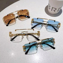 Load image into Gallery viewer, 1Pcs Vintage Rimless Sunglasses for Men Steampunk Sunglasses Retro Women Punk Fashion Glasses Retro Shades
