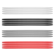 Load image into Gallery viewer, 4Pcs 41cm Carbon Fiber Car Bumper Door Edge Protection Rubber Auto Protector Guard Scratch Sticker White Black Trim Strips
