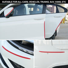 Load image into Gallery viewer, 4Pcs 41cm Carbon Fiber Car Bumper Door Edge Protection Rubber Auto Protector Guard Scratch Sticker White Black Trim Strips
