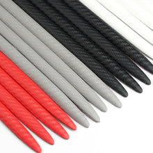 Load image into Gallery viewer, 4Pcs 41cm Carbon Fiber Car Bumper Door Edge Protection Rubber Auto Protector Guard Scratch Sticker White Black Trim Strips
