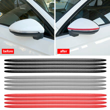 Load image into Gallery viewer, 4Pcs 41cm Carbon Fiber Car Bumper Door Edge Protection Rubber Auto Protector Guard Scratch Sticker White Black Trim Strips
