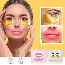 Load image into Gallery viewer, 1pc/20pcs 24K Gold Eye Mask Collagen Gold Eye Mask Anti Dark Circles Wrinkle Eye Care and Collagen Moisturing Nourishing Lip Mask
