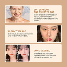 Load image into Gallery viewer, 3-Color Concealer Palette Foundation Cream Full Coverage Suit for All Skin Face Makeup Cover Dark Circles Acne Pores Cream
