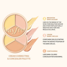 Load image into Gallery viewer, 3-Color Concealer Palette Foundation Cream Full Coverage Suit for All Skin Face Makeup Cover Dark Circles Acne Pores Cream
