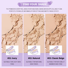 Load image into Gallery viewer, Brightening Oil Control Makeup Pressed Powder Waterproof Sweatproof Long-lasting Concealer Pressed Powder Face Makeup Cosmetics
