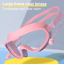 Load image into Gallery viewer, Large Frame HD Swimming Goggles Waterproof Anti-Fog Diving Goggles With One-Piece Earplugs Swimming Equipment
