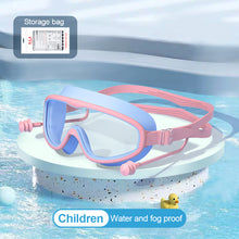 Load image into Gallery viewer, Large Frame HD Swimming Goggles Waterproof Anti-Fog Diving Goggles With One-Piece Earplugs Swimming Equipment
