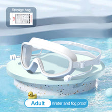 Load image into Gallery viewer, Large Frame HD Swimming Goggles Waterproof Anti-Fog Diving Goggles With One-Piece Earplugs Swimming Equipment
