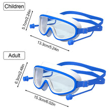 Load image into Gallery viewer, Large Frame HD Swimming Goggles Waterproof Anti-Fog Diving Goggles With One-Piece Earplugs Swimming Equipment
