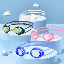 Load image into Gallery viewer, Adult Professional Competition Training Goggles High-Definition Transparent Waterproof Anti-Fog Electroplated Myopia Swimming Goggles
